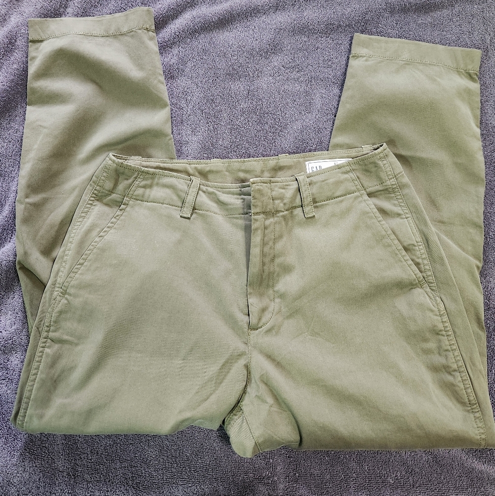 GAP Green Chinos Lightweight Cotton Relaxed Fit